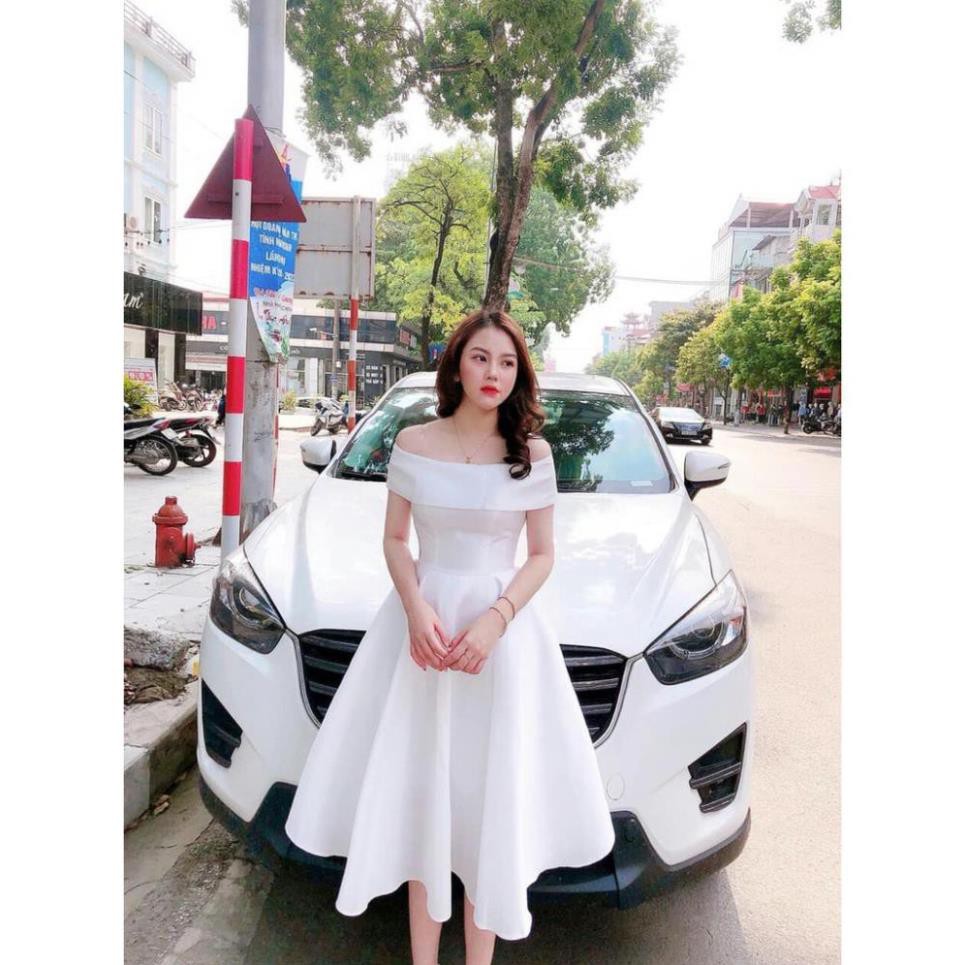 XẢ HÀNG FREE SHIP Đầm dự tiệc phi bóng trễ vai dáng xòe cực duyên dáng - Leona dress