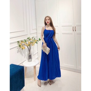 Váy dập ly 2 dây kèm dây đai nhỏ ( 10 màu )