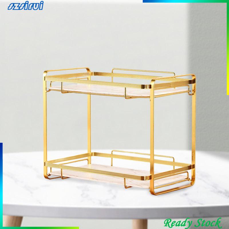 Kệ Sắt 2 Tầng Đựng Đồ Trang Điểm Để Bàn