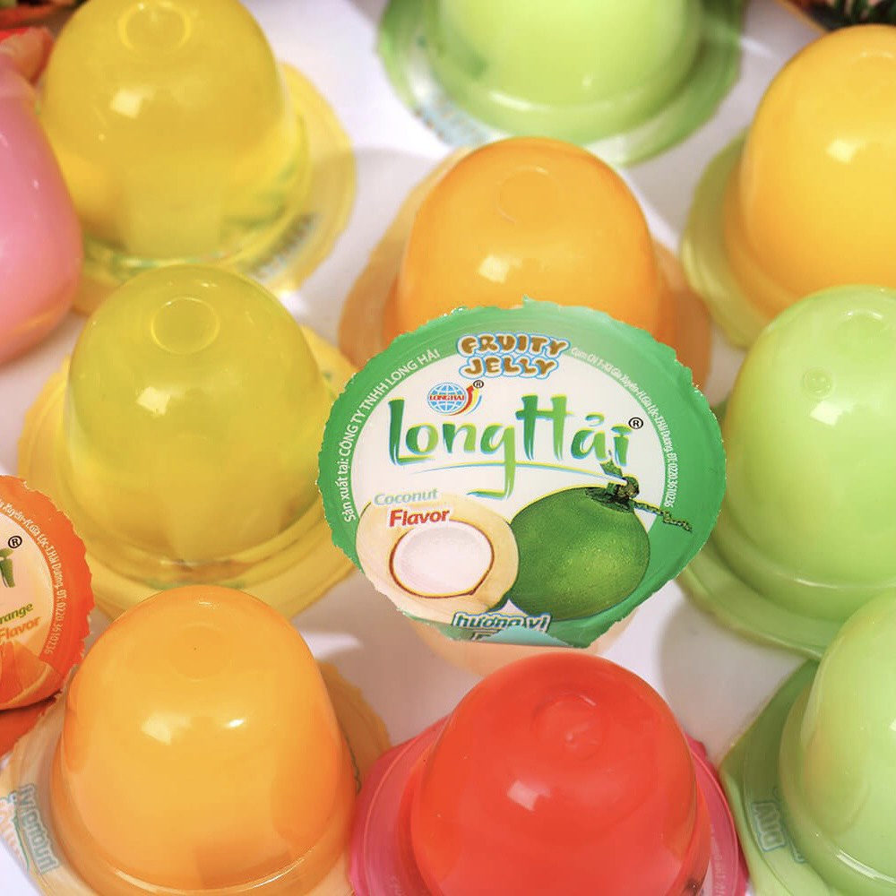 thạch rau câu long hải hương vị trái cây , vị caramel năng lượng cho cuộc vui bất tận gói 416g