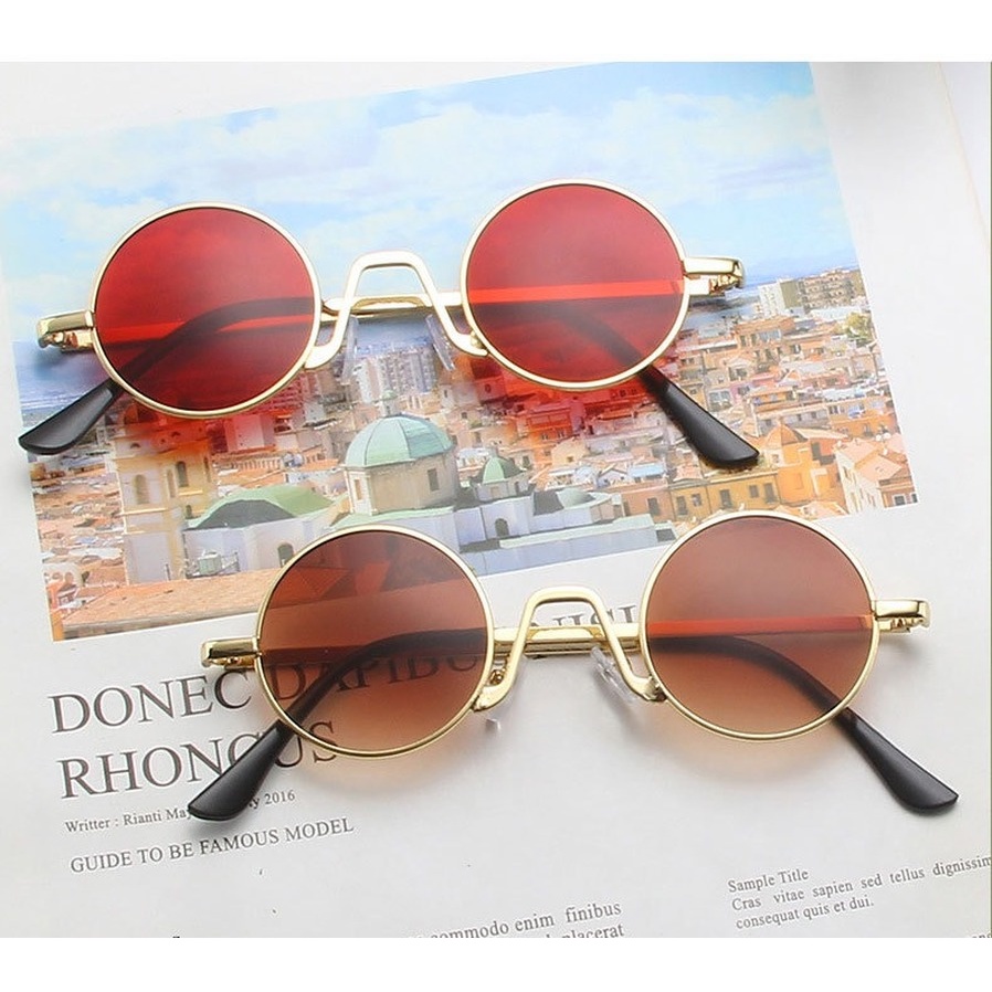 Kính mát gọng tròn phong cách hip hop thời trang cho bé