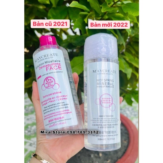 NƯỚC TẨY TRANG MAYCREATE 300ml Không Cồn dành cho da nhạy cảm