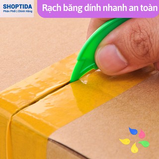 Cắt băng dính cầm tay nhỏ, làm dao dọc giấy, làm móc chìa khóa, dụng cụ unpacking Shoptida 100 cái 1 túi