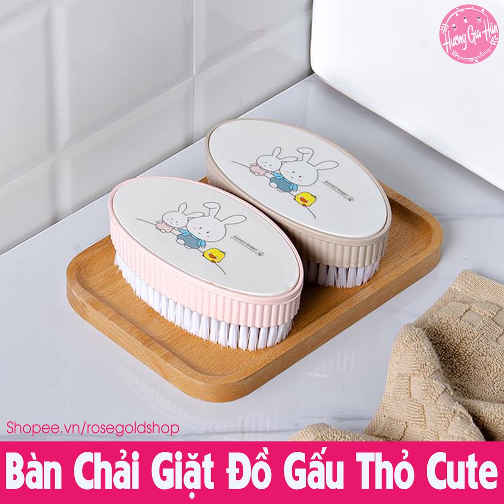 Bàn Chải Giặt Đồ Gấu Thỏ Cute, Cầm Vừa Lòng Bàn Tay, Giúp Chị Em Đỡ Đau Tay Khi Dọn Dẹp Nhà Cửa