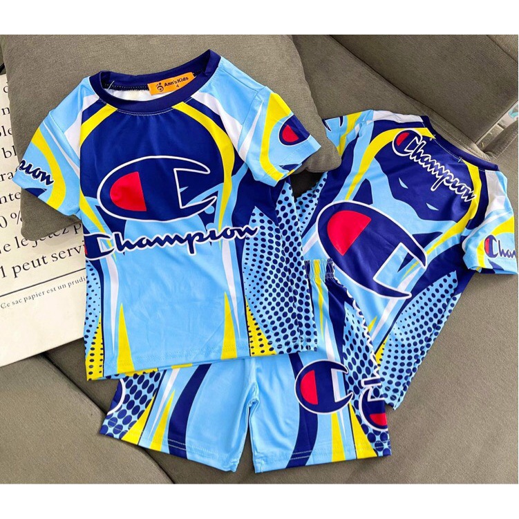 Bộ cọc tay ngắn tay thun lạnh 3D loại 1 thể thao Ann's kids  - sỉ quần áo trẻ em pikakids