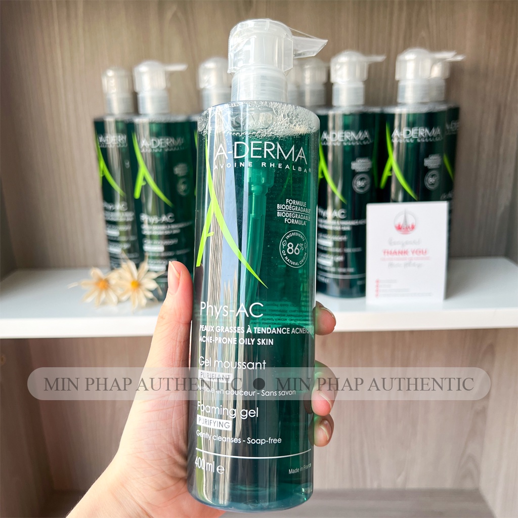 Sữa Rửa Mặt Aderma Dạng Gel Dành Cho Da Dầu Mụn, Da Nhạy Cảm 400ml, 200ml