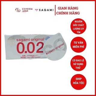 Bao cao su sagami original 0.02 siêu mỏng hộp 2 cái