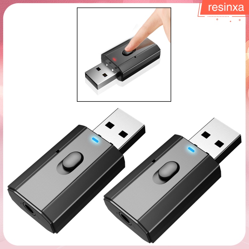 Set 2 Bộ Thu Phát Âm Thanh Usb 5.0 Cho Tv / Pc / Xe Hơi