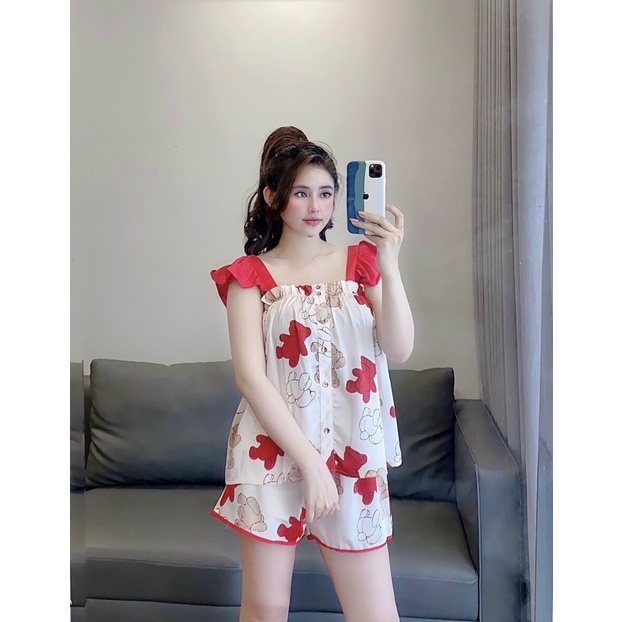 ĐỒ BỘ 2 DÂY BÈO DÁNG BABYDOLL XINH LẮM LUÔN