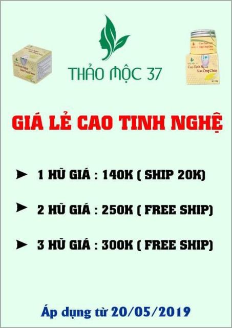 [Mã GROADO2 giảm 10% đơn 150K] [FREE SHIP, Chính Hãng] Cao Tinh Nghệ Sữa Ong Chúa Thảo Mộc 37 ( handmade) | BigBuy360 - bigbuy360.vn