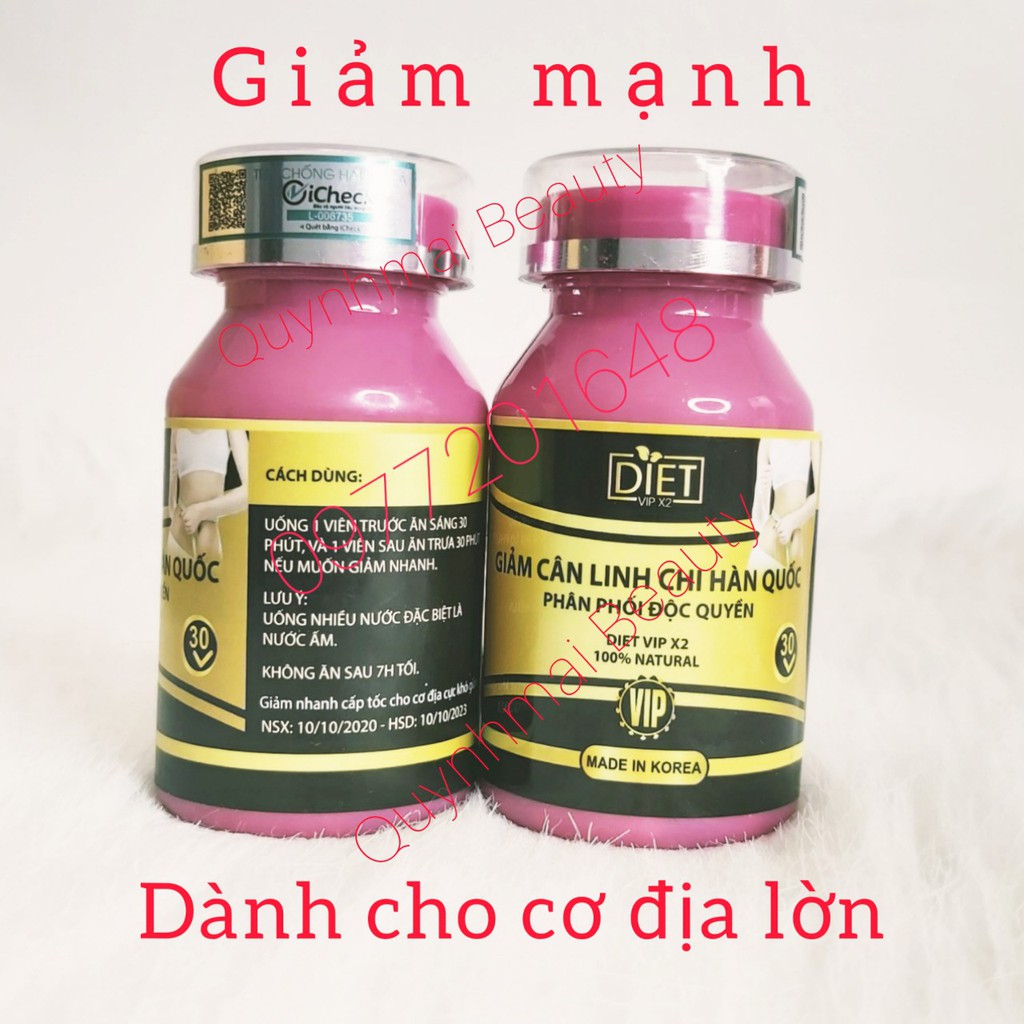 Giảm Cân Linh Chi Hàn Quốc Tặng Kèm 30 Viên Detox Ban Đêm