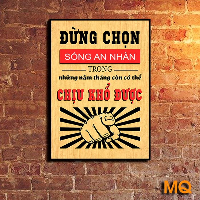 Ablum Tranh Slogan Treo Trang Trí Văn Phòng Làm Việc Đẹp Có Khung Viền Nổi Hiện Đại 9-16