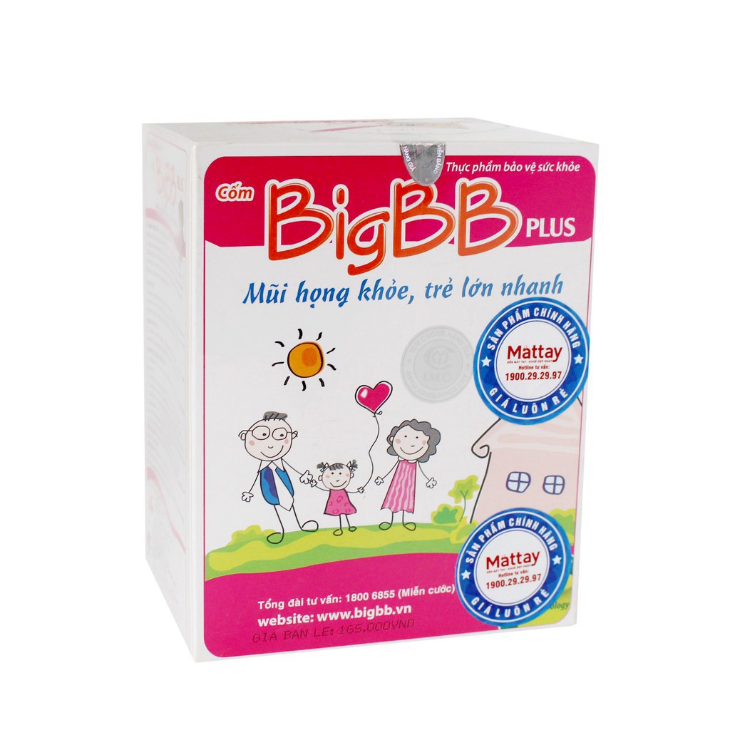 ❤️ BigBB Plus ( Hồng) - Hộp 16 Gói - Hỗ Trợ Làm Giảm Các Triệu Chứng Viêm Đường Hô Hấp