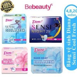 BĂNG VỆ SINH SENSI DIANA hàng ngày.ban đêm. siêu mỏng siêu thấm hút