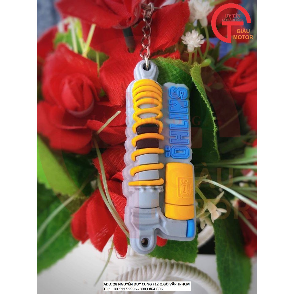 MÓC KHÓA MÔ HÌNH PHUỘC OHLINS BẰNG CAO SU ,TINH SẢO
