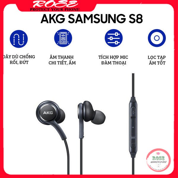 Tai nghe Samsung Galaxy S8 Zin -Nhét tai 3.5mm âm siêu trầm có mic