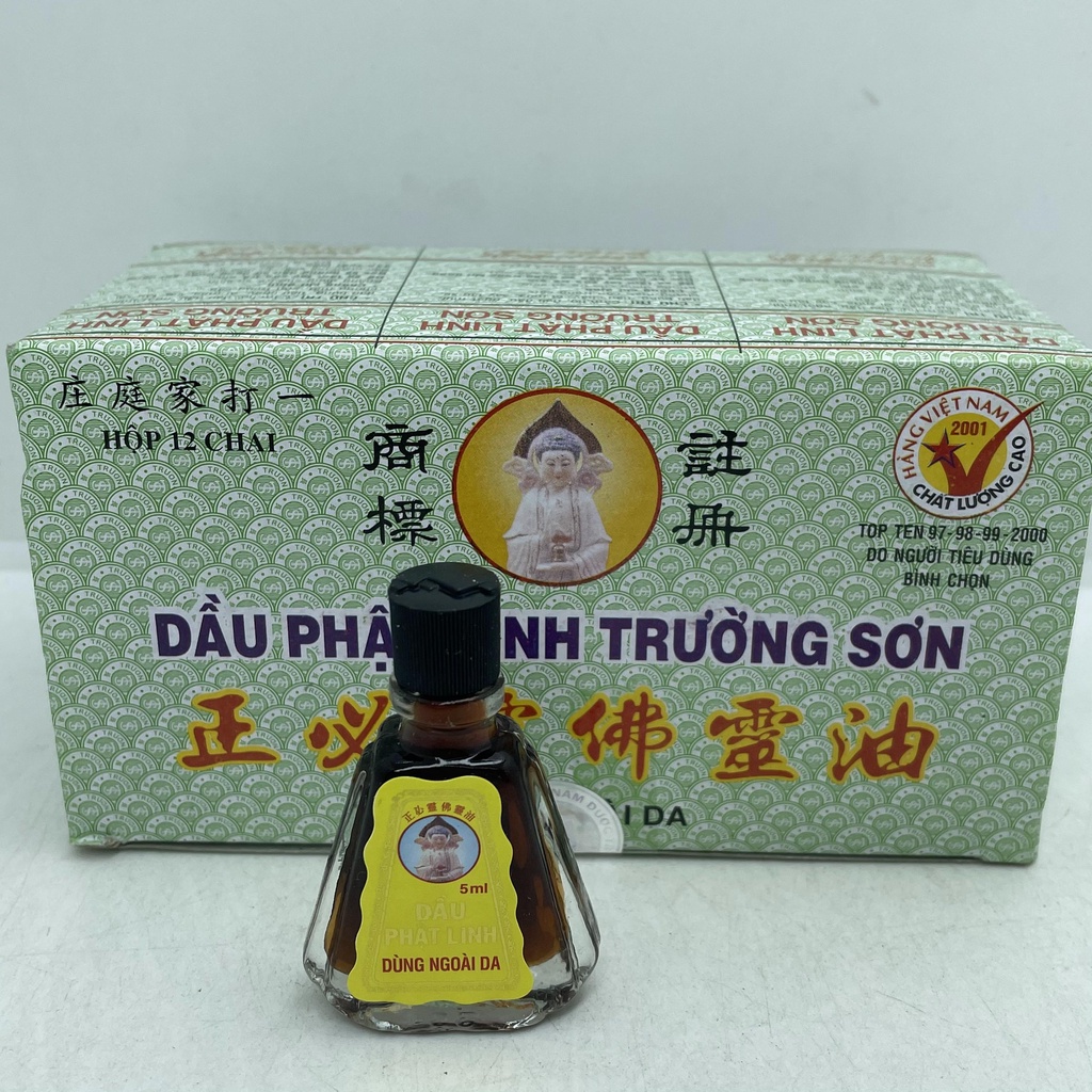 Dầu Gió Phật Linh Trường Sơn chai 1.5ml -5ml giảm cảm , ho, sổ mũi, đau nhức