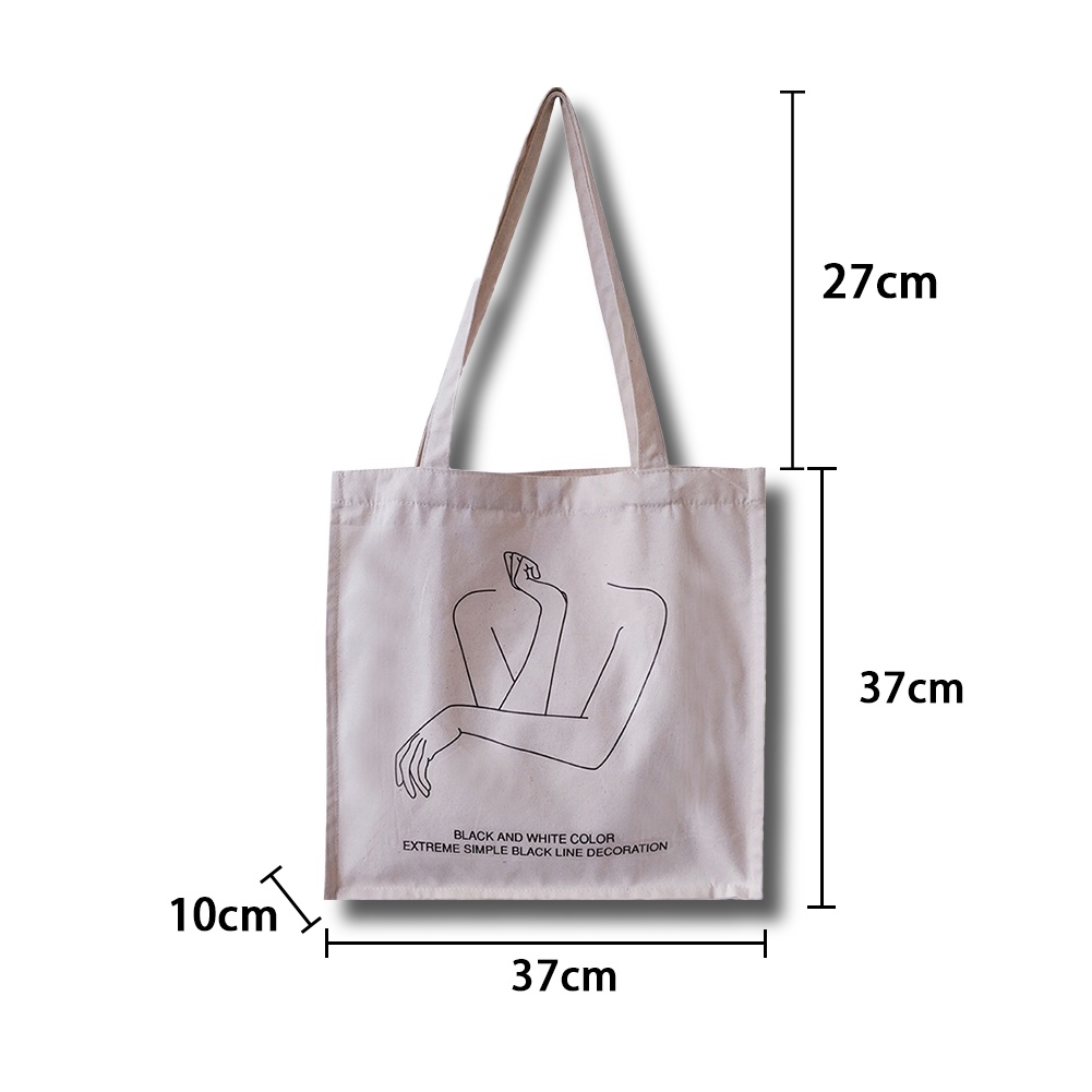 Women Casual Shoulder Bags Personalised Bag Initial Canvas Bag Shopper YKD