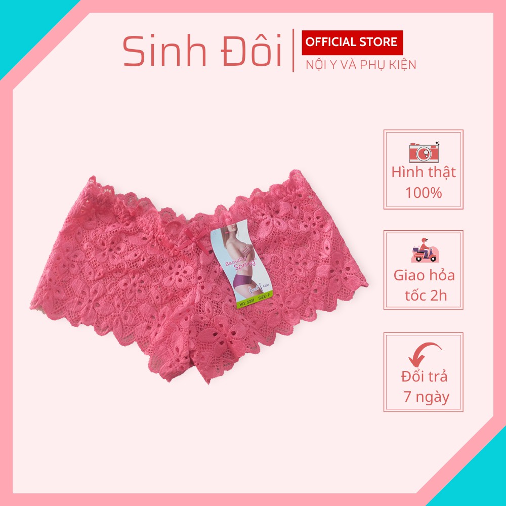 Quần lót nữ ren sexy cao cấp mặc trong váy SD5047 dạng đùi/ boxer thoải mái quyến rũ size dưới 55kg