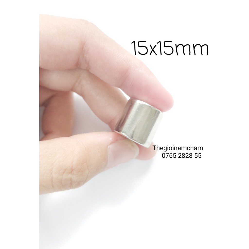 Nam châm vĩnh cửu hình trụ tròn lực siêu mạnh 15x15mm