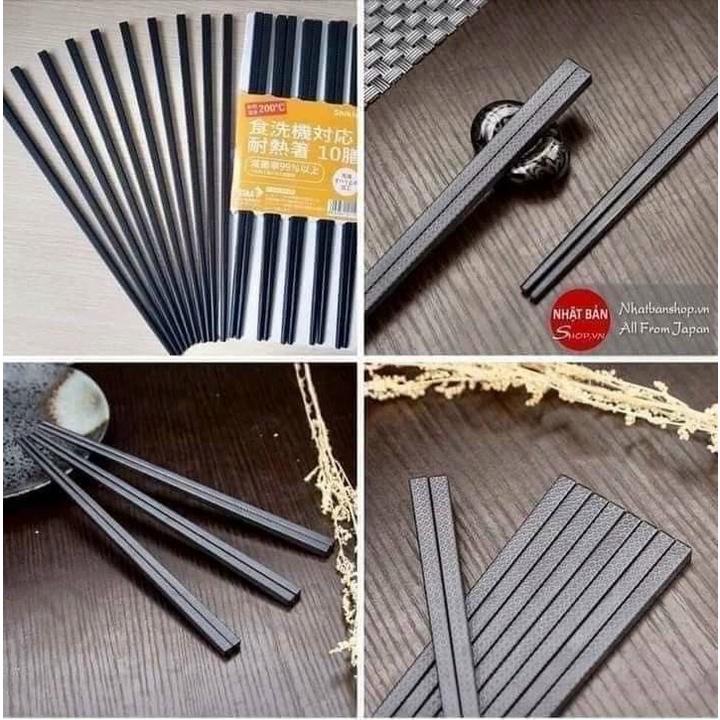 Đũa kháng khuẩn Shikisai Nhật Bản ( bộ 10 đôi)