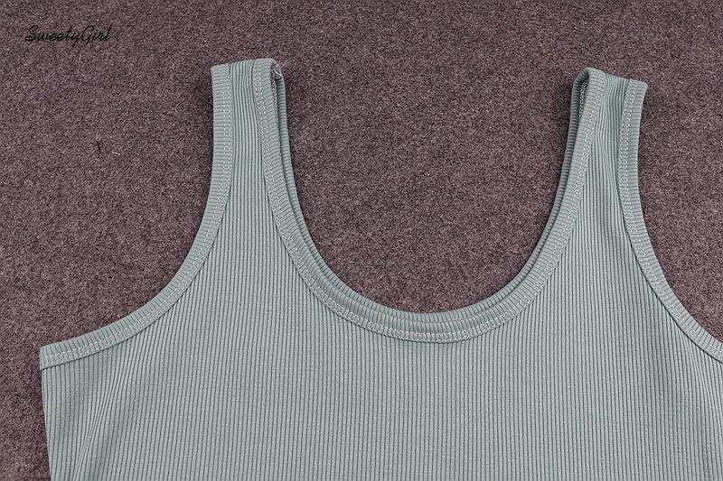 Phụ nữ Bodysuit Thời trang Màu Rắn Cổ chữ U Không tay Thời trang dạo phố | BigBuy360 - bigbuy360.vn
