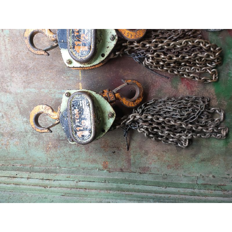 Palăng xích kéo tay Kitô 1,5 tấn hàng Nhật bãi