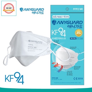 Combo (5 Chiếc) Khẩu Trang Y Tế ANYGUARD KF94 Tiêu Chuẩn FFP2, Ngăn Bụi Siêu Mịn & PM2.5 & Giọt Bắn Siêu Vi