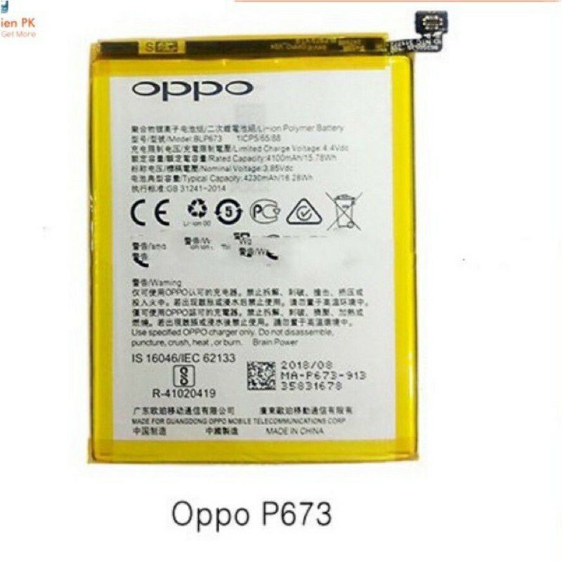 Pin oppo A3s / BLP673 Zin có bảo hành 6 tháng