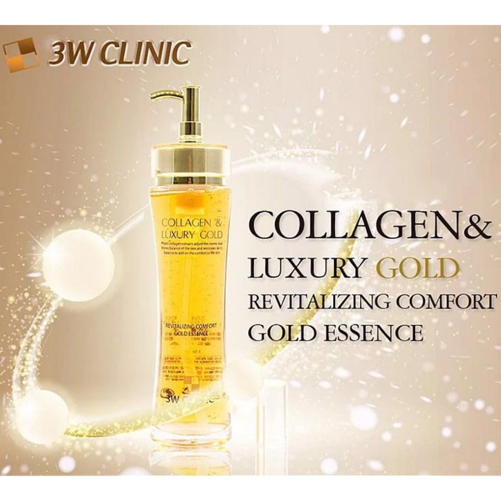 Serum Vàng Collagen Luxury Gold Chống Lão Hóa Và Dưỡng Trắng 3W Clinic 150ml Hàn Quốc