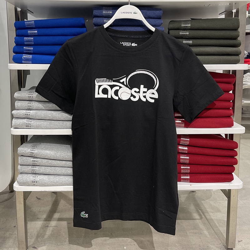 Áo Thun Thể Thao Tay Ngắn In Chữ Lacoste Trẻ Trung Hợp Thời Trang Cho Nam