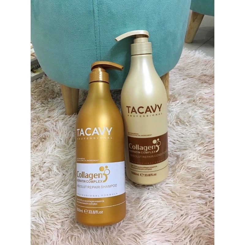 BỘ DẦU GỘI TACAVY COLAGEN KERATIN COMPLEX CHUYÊN PHỤC HỒI TÓC HƯ TỔN 1000MLX2 | BigBuy360 - bigbuy360.vn