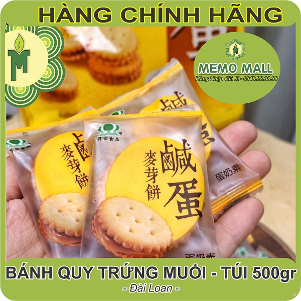 [DATE MỚI-TÚI 500GR] Bánh quy trứng muối ĐÀI LOAN KẸP MẠCH NHA tuyệt ngon | BigBuy360 - bigbuy360.vn