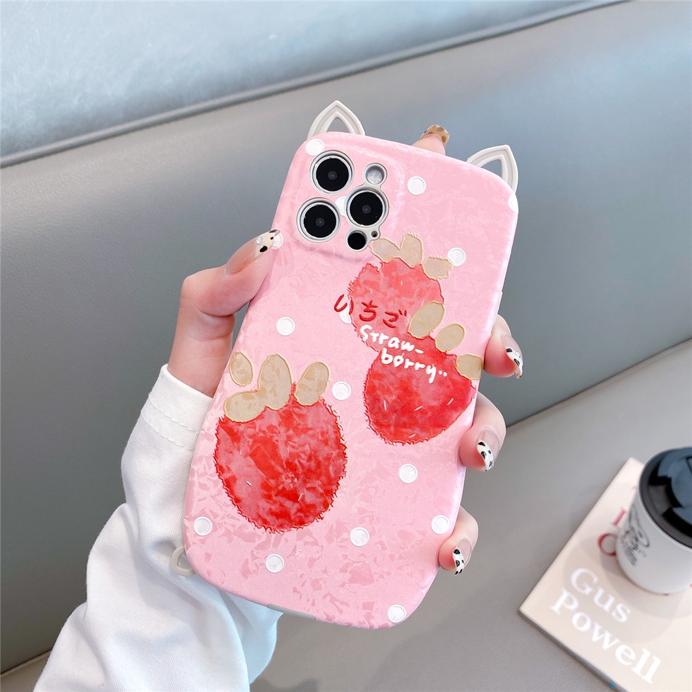 Ốp Điện Thoại TPU Mềm Hình Tai Mèo 3D Cho iPhone 11 12 13 14 Pro Max 12Pro 13Pro 14Pro 14Plus X XS Max XR 7 8 Plus