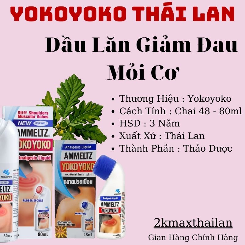 Dầu nóng AMMELTZ YOKO YOKO Thái Lan 48ml - 80ml