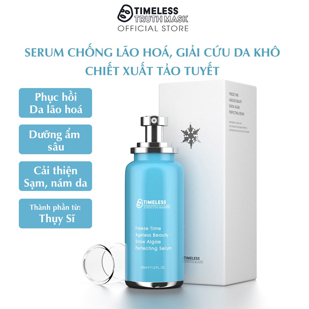 Serum chống lão hoá giải cứu da khô chiết xuất tảo tuyết Timeless Truth Mask - Snow Algae (Chai 30ml)