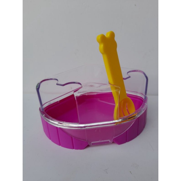 Nhà tắm tam giác mica hamster