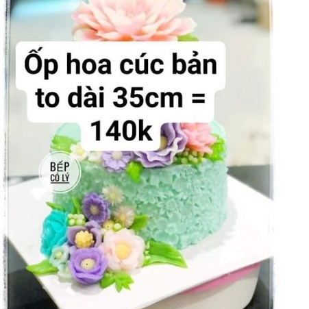 Khuôn làm bánh rau câu 4D Khuôn silicon ốp viền nhiều hoa cúc
