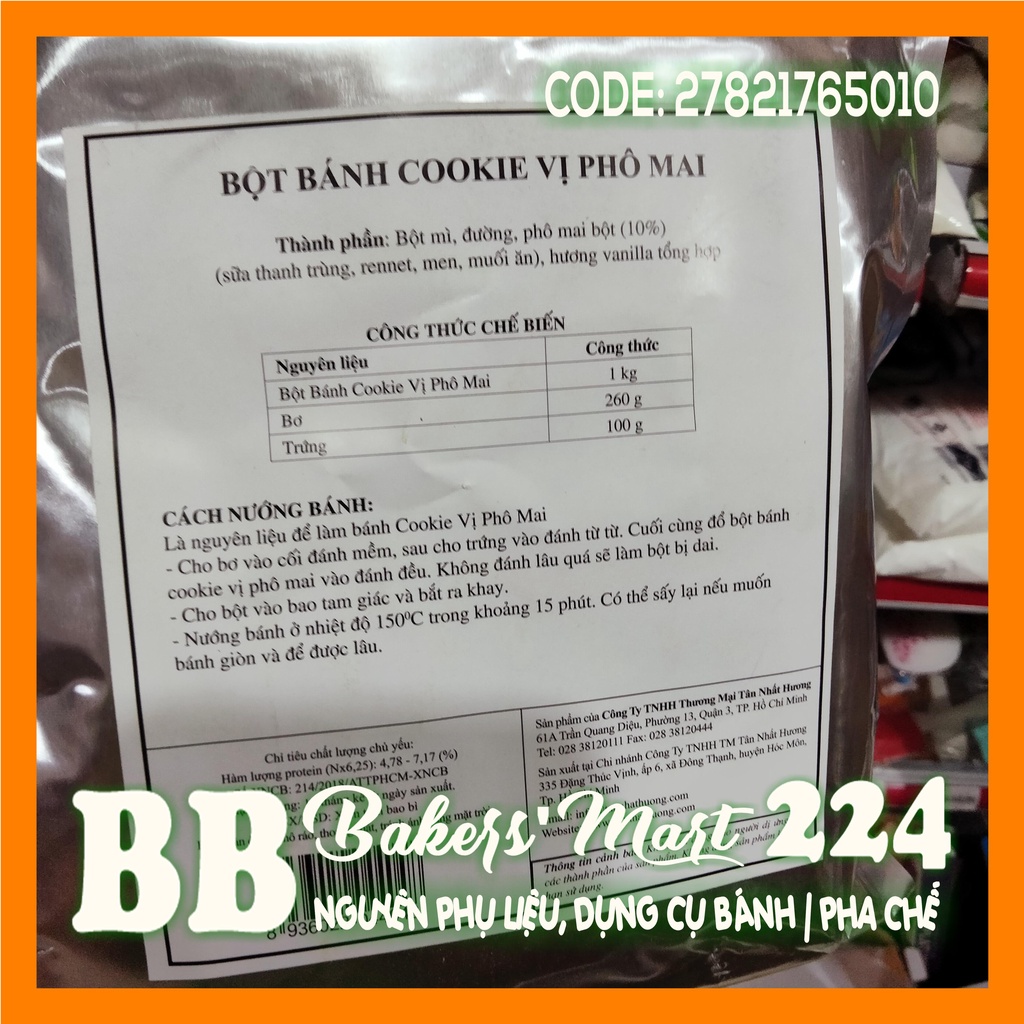 Bột trộn sẵn bánh COOKIE PHÔ MAI hiệu FANCY - Gói 1kg