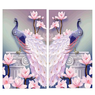Bộ tranh đính đá 5D DIY hình chim công tinh tế đẹp mắt để trang trí