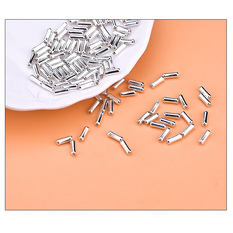 █diy゜ S925 Bạc●Hạt Ống Tre Bạc S925 Dùng Làm Trang Sức Thủ Công