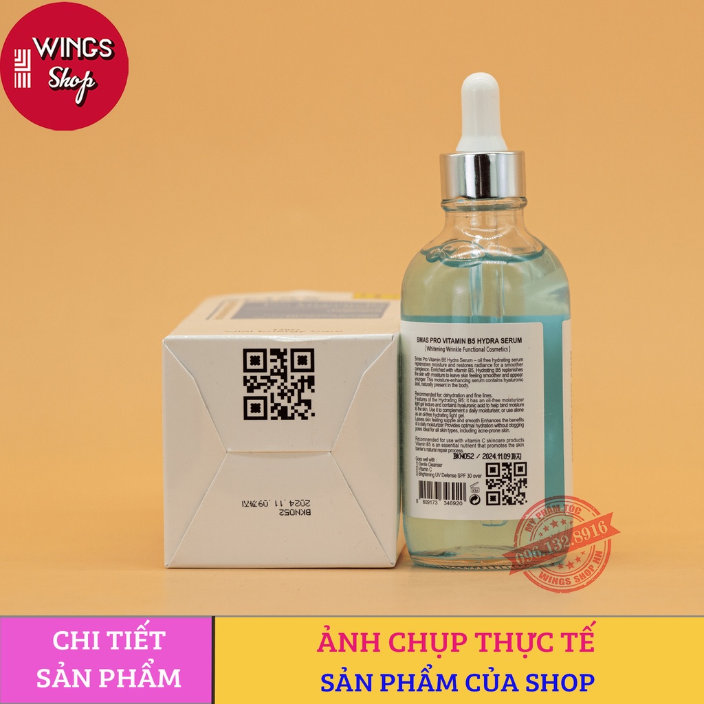 Serum Cấp Ẩm, Phục Hồi Và Làm Sáng Da Smas Pro Vitamin - B5 Hydra 120G | Wings Shop