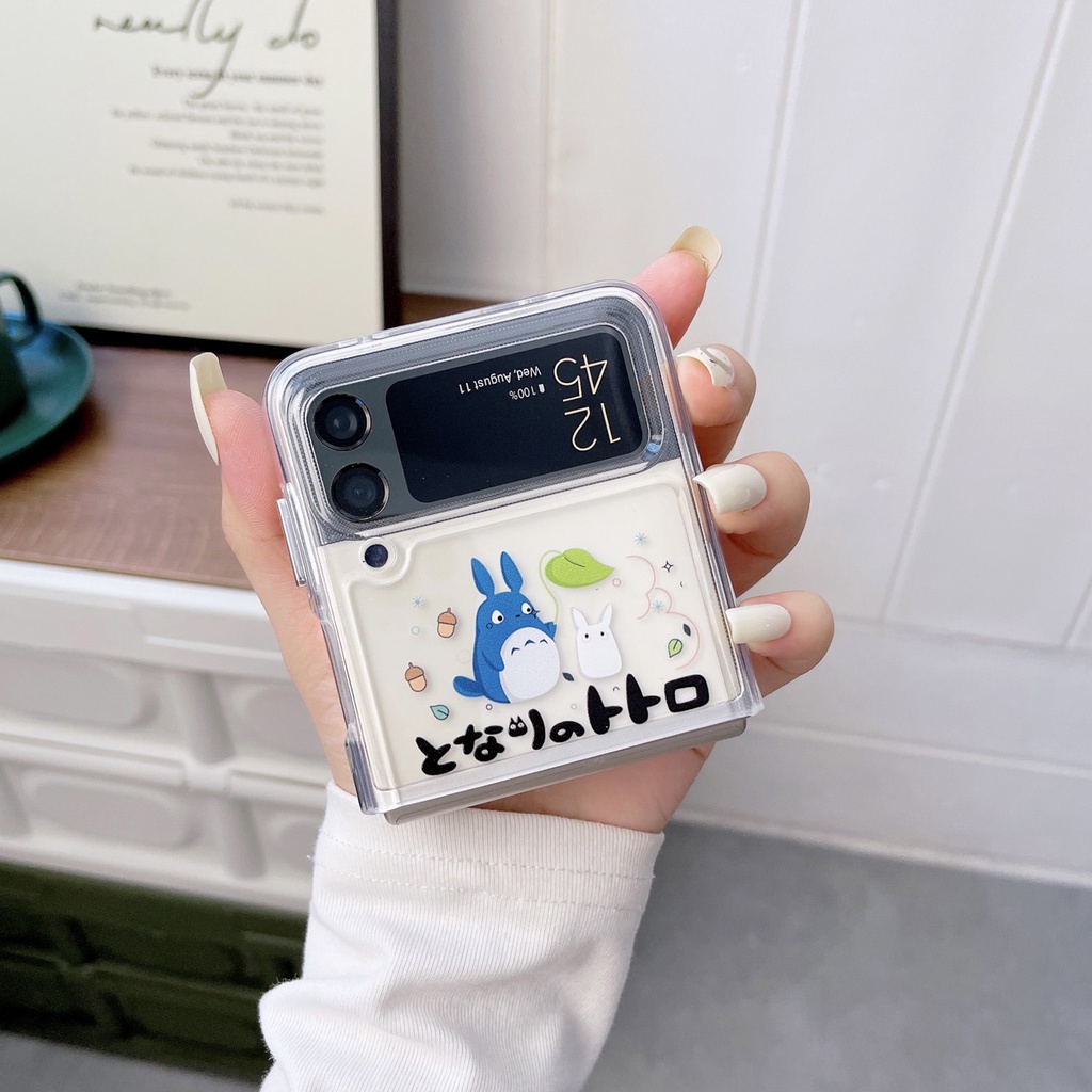 Ốp Điện Thoại PC Cứng Chống Sốc In Hình Pikachu / Kỳ Lân / Totoro Cho Samsung Z Flip 4 ZFLIP4