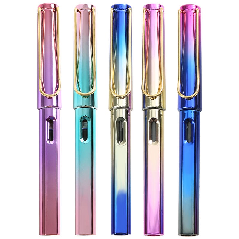 Bút Mực Bấm Ngòi 0.38mm Màu Sắc Tuyến Tính Chất Lượng Cao Cho Học Sinh