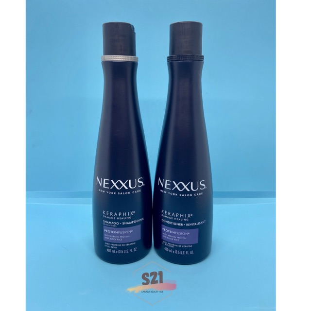 Cặp Gội Xả Nexxus Keraphix Damage Healing Shampoo &amp; Conditioner Phục Hồi Tóc Hư Tổn 400ml
