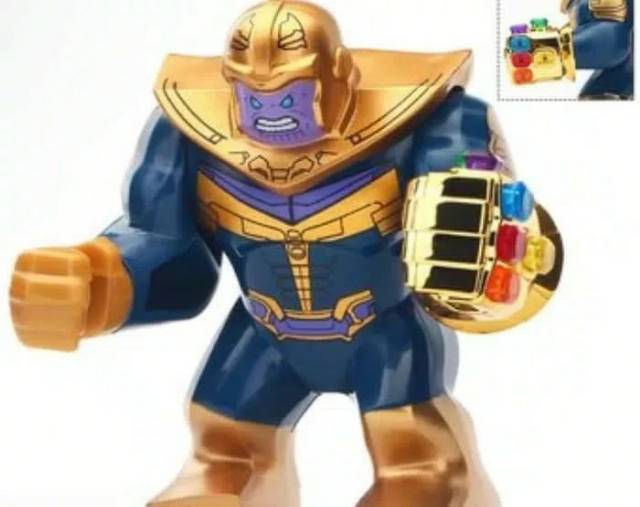 Mô Hình Lắp Ráp Lego Thanos Plus Chrome Infinity Gauntlet 6 Gems