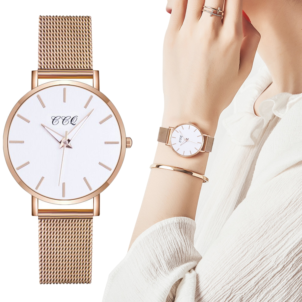 Đồng hồ đeo tay nữ dây thép không gỉ sang trọng | BigBuy360 - bigbuy360.vn