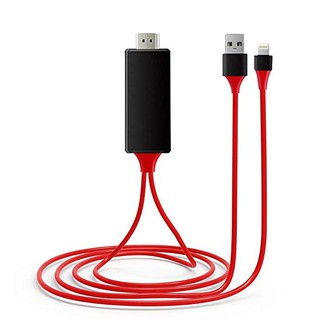 Cáp Kết nối HDMI cho iPhone, iPad (Lightning to HDMI Cable) dài 2m - Đỏ