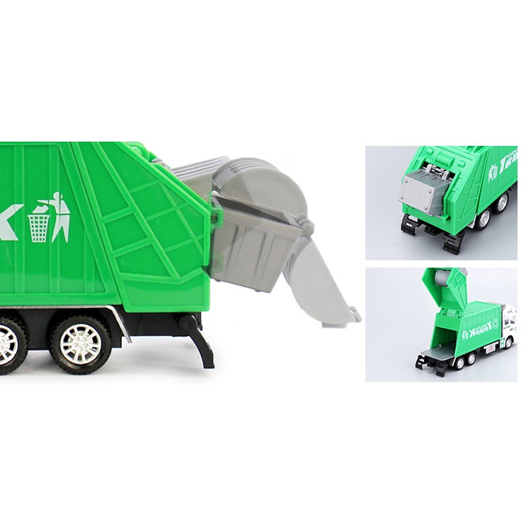 Đồ Chơi Xe Đổ Rác Cho Bé Chạy Bằng Dây Cót, Xe Mô Hình Hốt Rác Quà Tặng Sinh Nhật