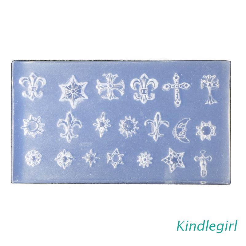 Khuôn Silicone Tạo Hình Chữ Thập 3D Trang Trí Móng Nghệ Thuật DIY